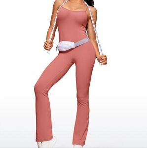 NWT CRZ YOGA Pink Jumpsuit